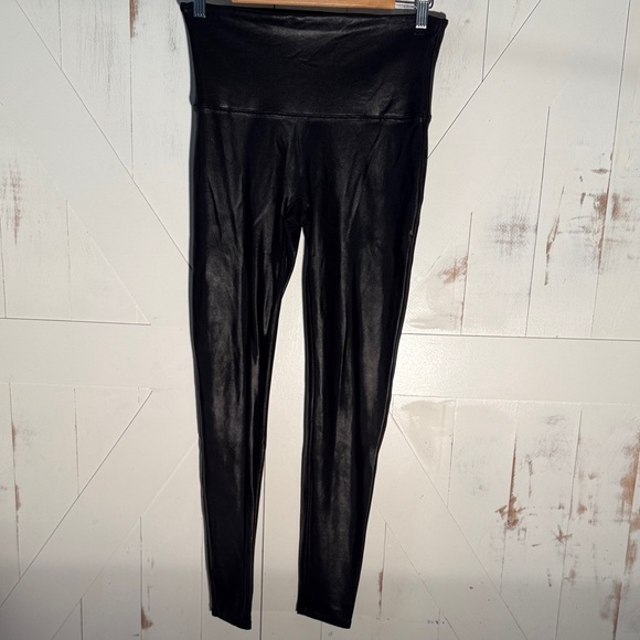 SPANX Black Faux Leather Leggings - Picture 6 of 10